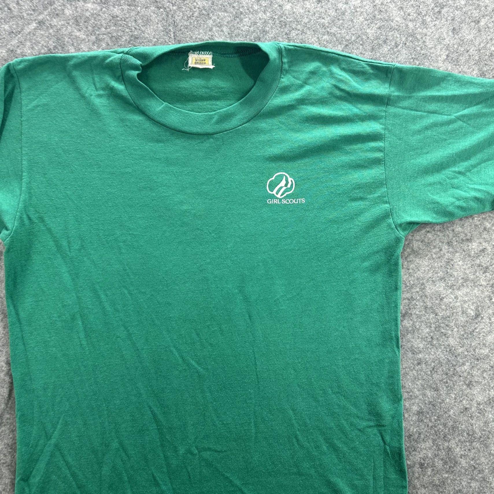 Velva Sheen VINTAGE Girl Scouts Shirt Mens Large Green 80s Velva Sheen Crew Neck Short Sleeve T-Shirt Size US L / EU 52-54 / 3 - 2 Thumbnail