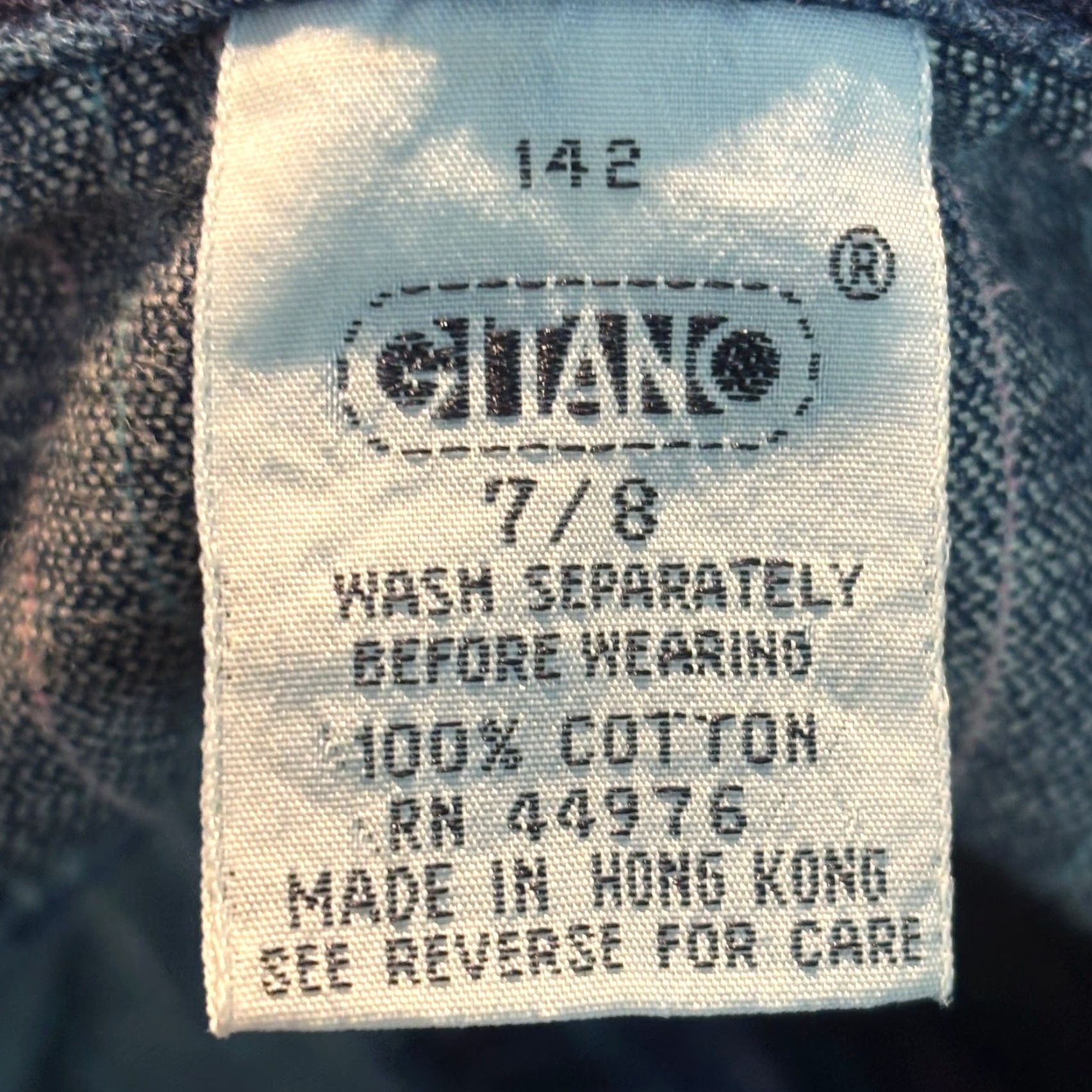 Vintage VINTAGE Gitano Jeans Womens 7/8 Blue Striped High Waisted Straight Hong Kong 90s Size 42" / US 20 - 4 Thumbnail
