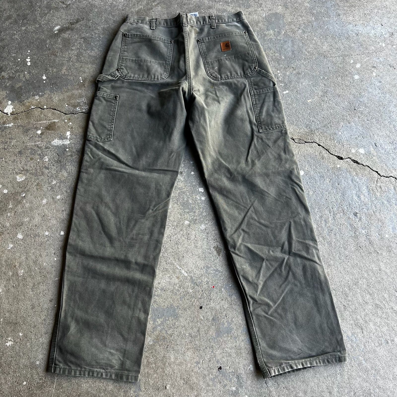 Carhartt × Vintage Carhartt green double knee work wear carpenter pants Size US 32 / EU 48 - 5 Thumbnail