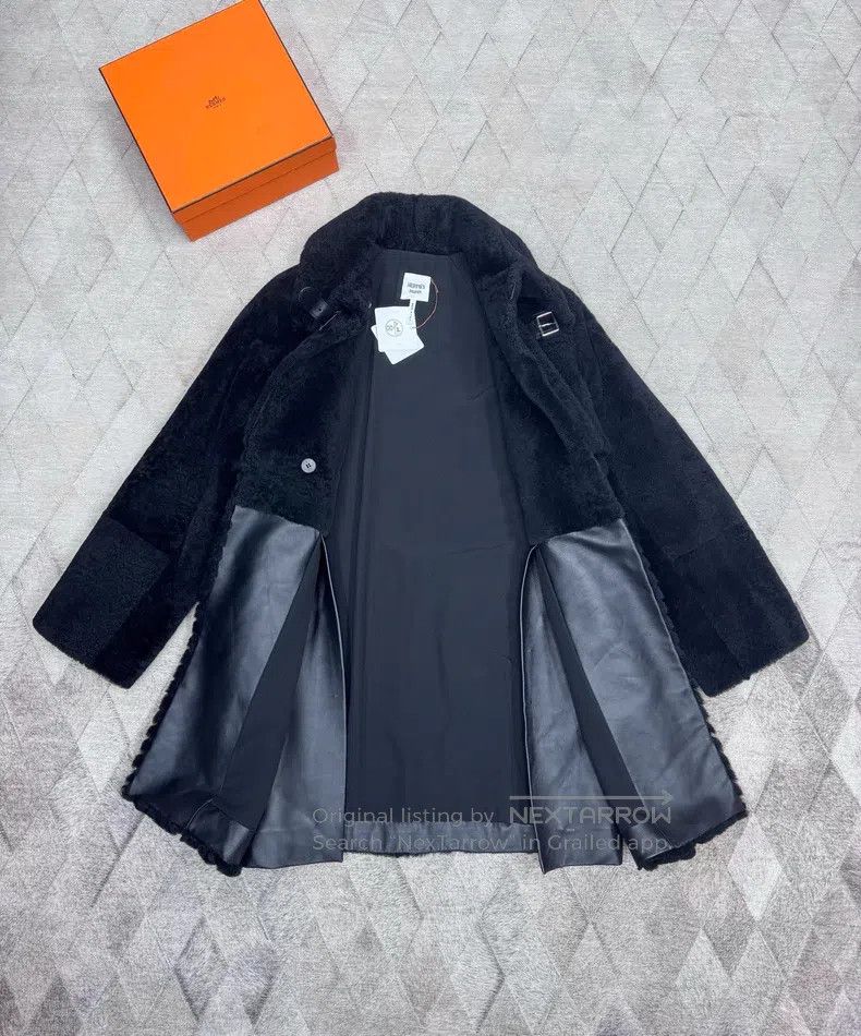 Hermes Hermes Autumn/Winter Fur Coat Jacket with 100% Baby Lamb L Size XS / US 0-2 / IT 36-38 - 4 Thumbnail
