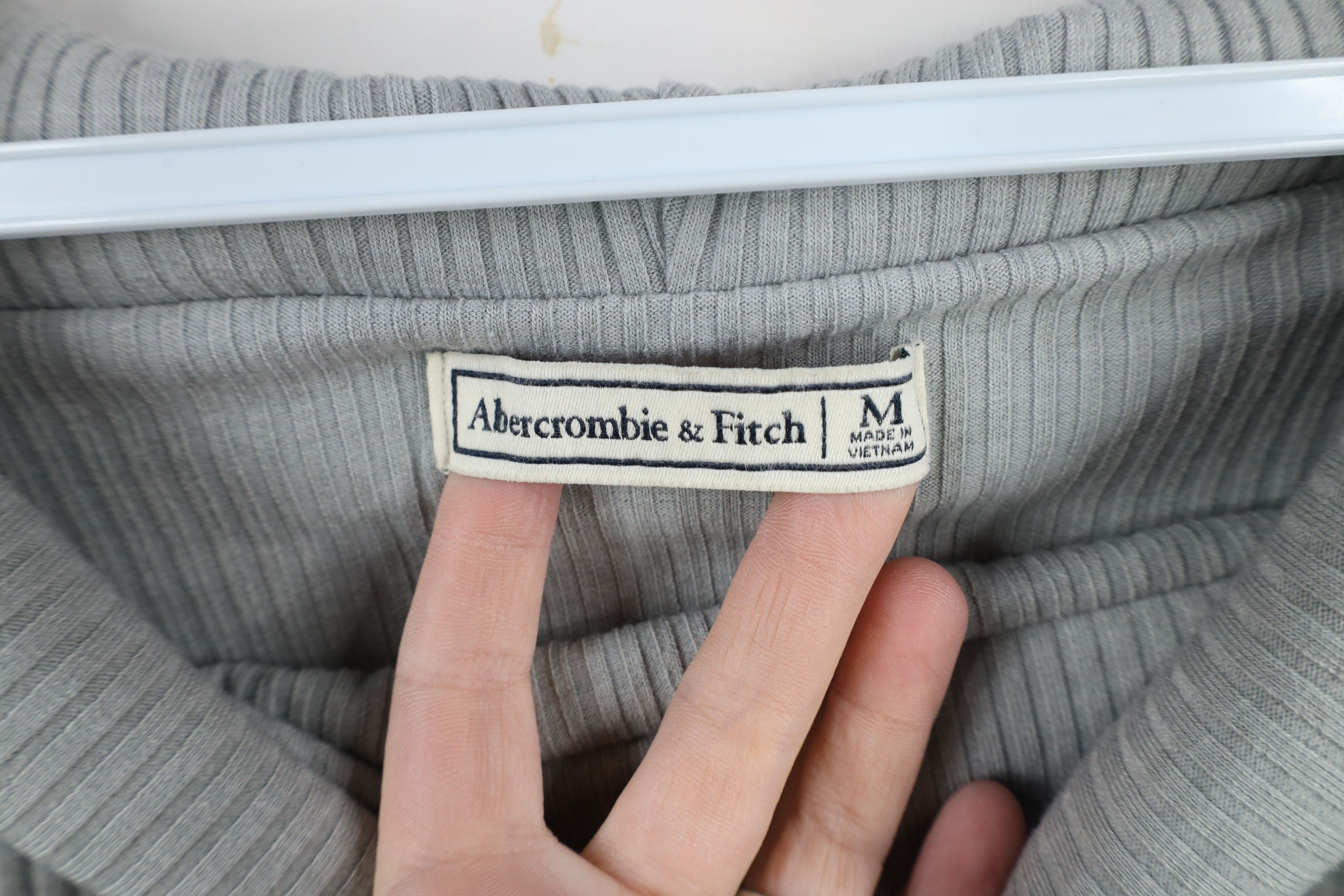 Abercrombie & Fitch × Vintage Vintage Y2K Abercrombie & Fitch Knit Funnel Neck Shirt Gray Size M / US 6-8 / IT 42-44 - 4 Thumbnail