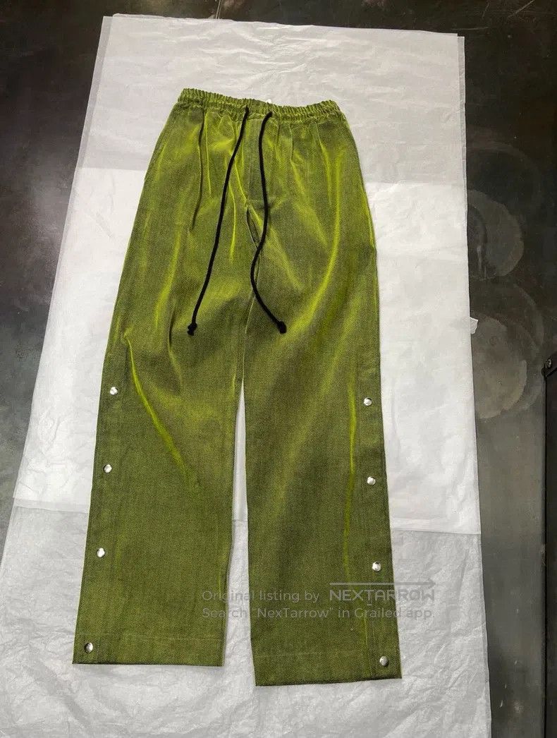 Song For The Mute SONG FOR THE MUTE Green fabric buttoned trousers Size US 32 / EU 48 - 1 Thumbnail