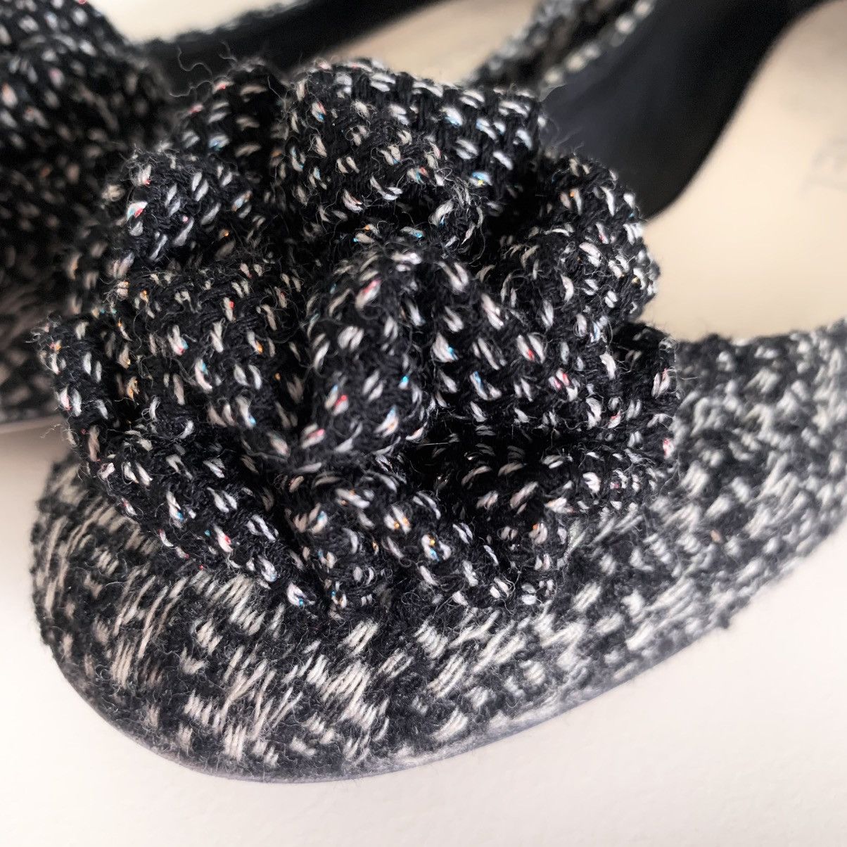 Chanel Tweed camellia toe ballerinas with small heel Size US 6.5 / IT 36.5 - 4 Thumbnail