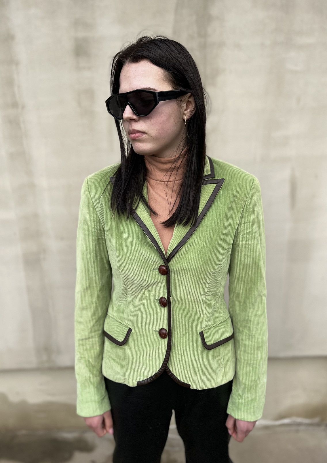 Escada Escada Sport Women Blazer Jacket Green Cotton Polyester Size XS / US 0-2 / IT 36-38 - 1 Thumbnail