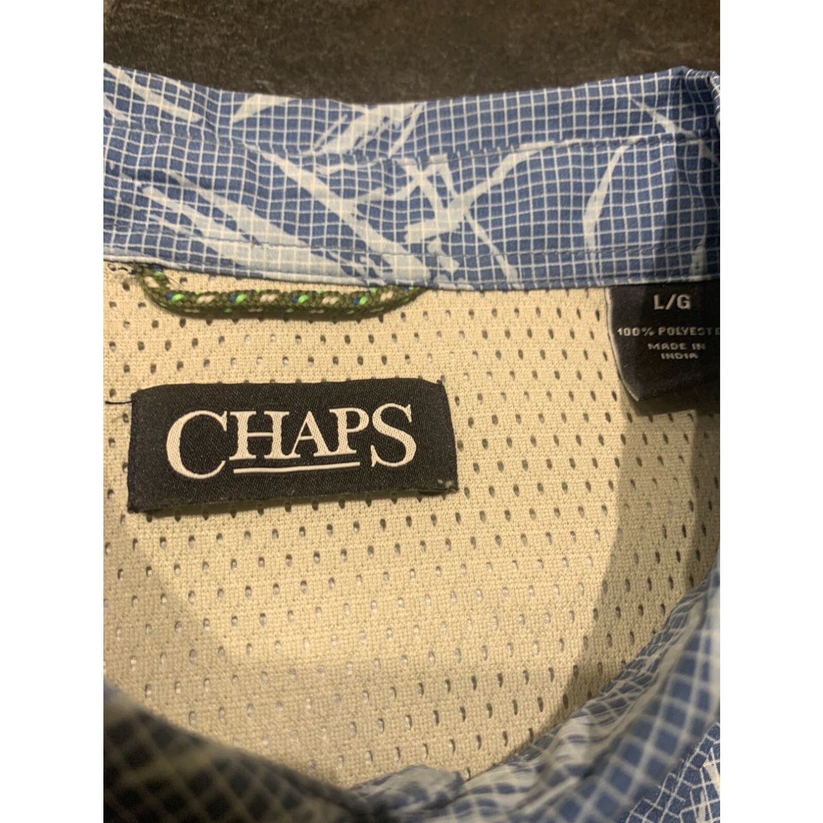 Chaps Ralph Lauren Chaps Mens Short Sleeve Hawaiian Shirt Blue Floral Large L Button-Up Size US L / EU 52-54 / 3 - 6 Thumbnail