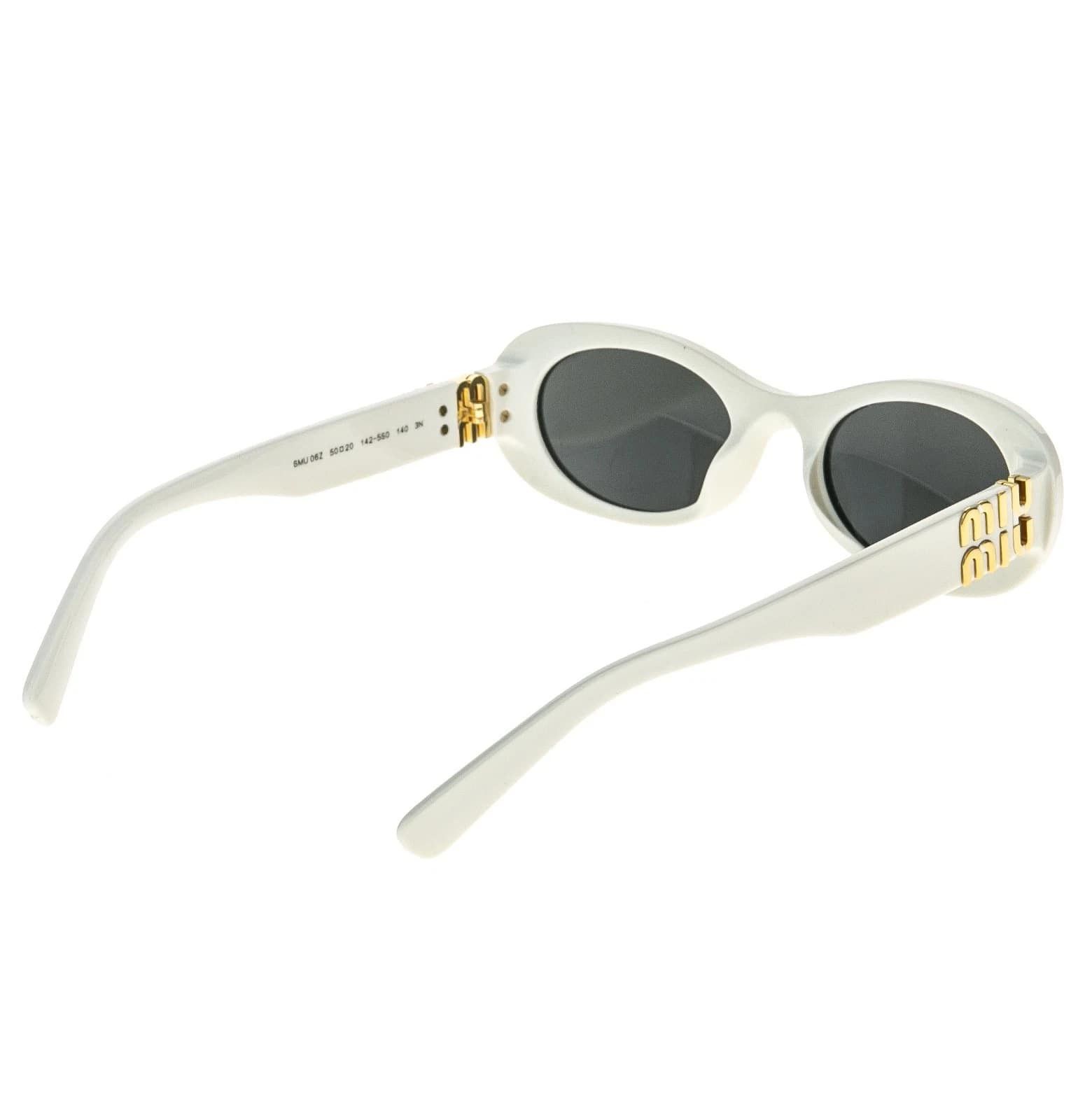 Miu Miu MIU MIU MU06ZS GLIPMSE LOGO 06Z White Logo Oval Luxury Size ONE SIZE - 2 Thumbnail