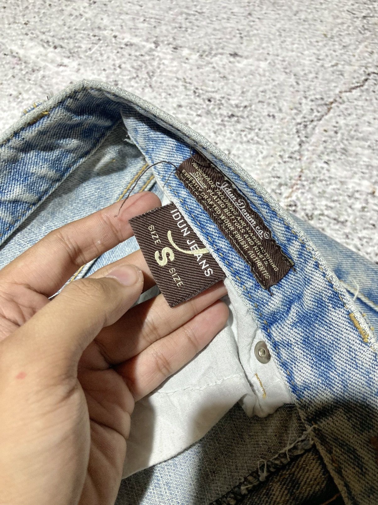 Japanese Brand 2000s Idun Distressed Ripped Denim Blue Jeans Lgb Punk Style Size US 30 / EU 46 - 19 Thumbnail