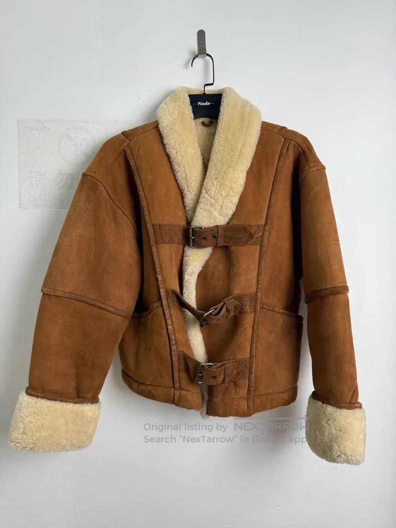 Issey Miyake Issey Miyake Extra thick sheepskin belted jacket Size S / US 4 / IT 40 - 1 Thumbnail