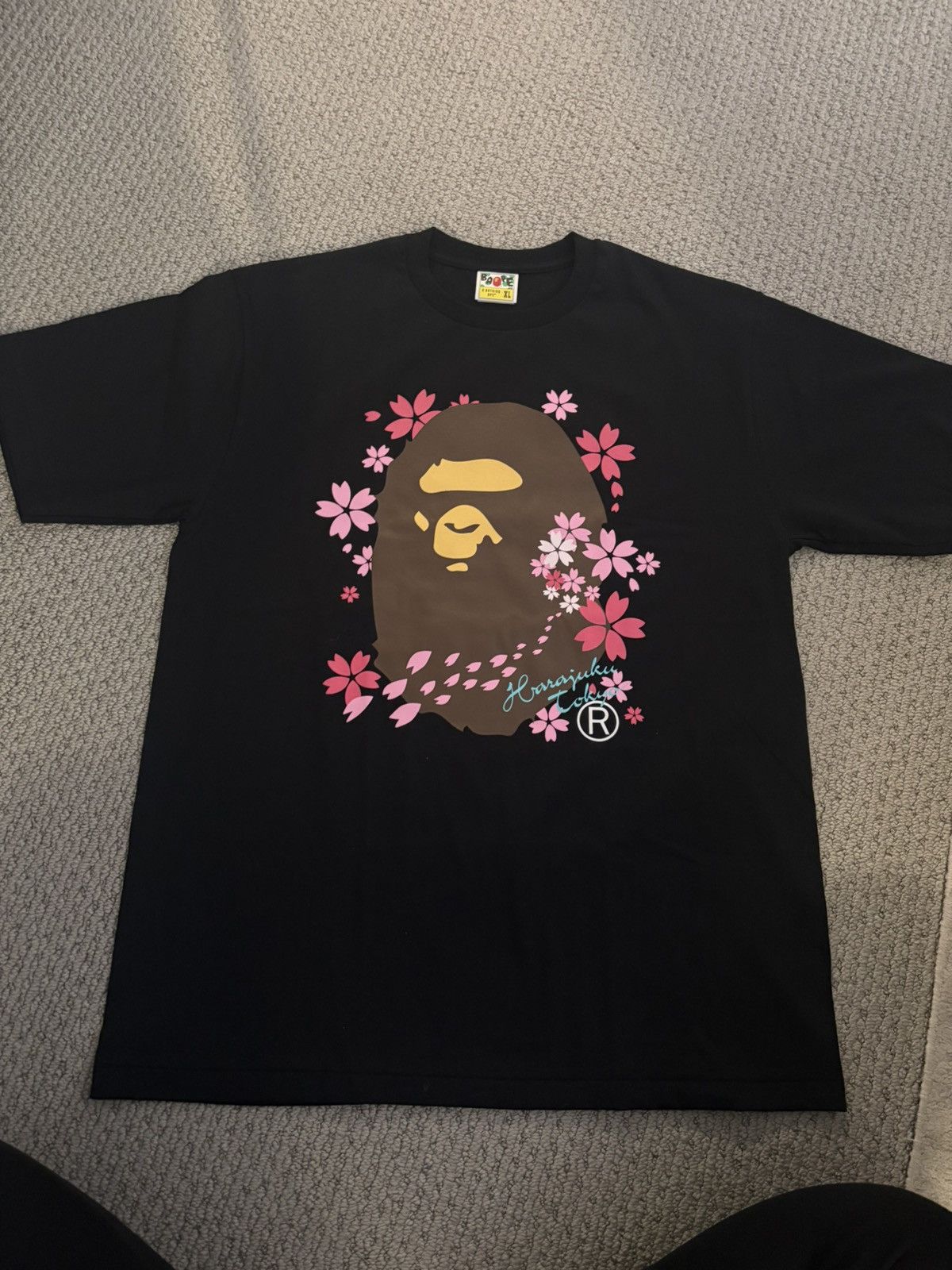 Bape Bape Sakura Ape Head Tee - Black, XL Size US XL / EU 56 / 4 - 2 Thumbnail