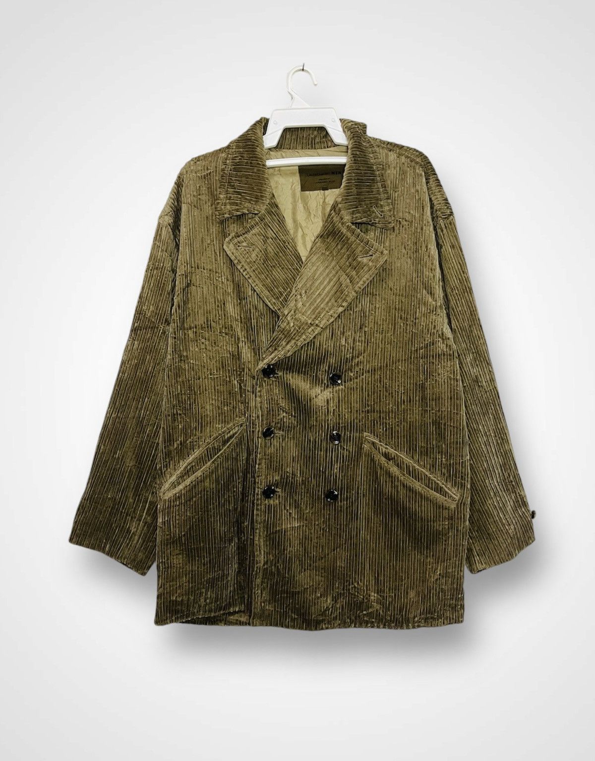 Japanese Brand Lautreamont Men Curduroy Double Breasted Jacket (06) Size US XL / EU 56 / 4 - 1 Thumbnail