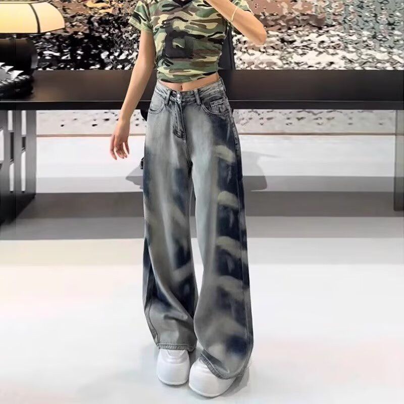 Japanese Brand × Jean Retro straight tube loose tie dye jeans Size US 30 / EU 46 - 4 Thumbnail