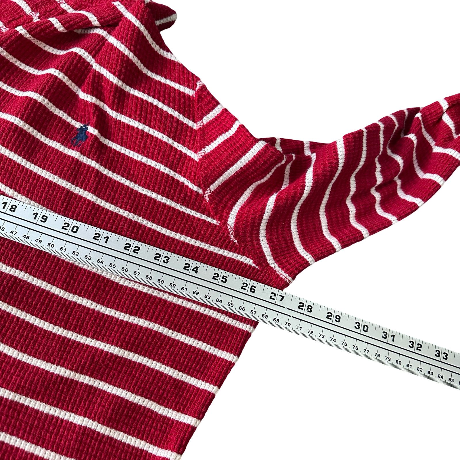 Polo Ralph Lauren Polo Ralph Lauren Henley Hoodie Mens XL Red White Striped Size US XL / EU 56 / 4 - 6 Thumbnail
