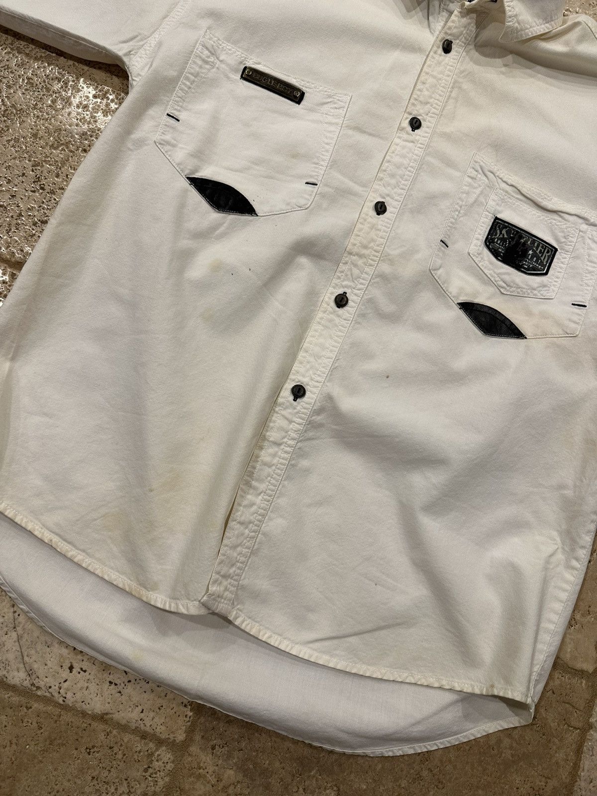 Bugle Boy × Vintage Bugle Boy Vintage white Button Up Shirt Hardware Size US M / EU 48-50 / 2 - 5 Thumbnail