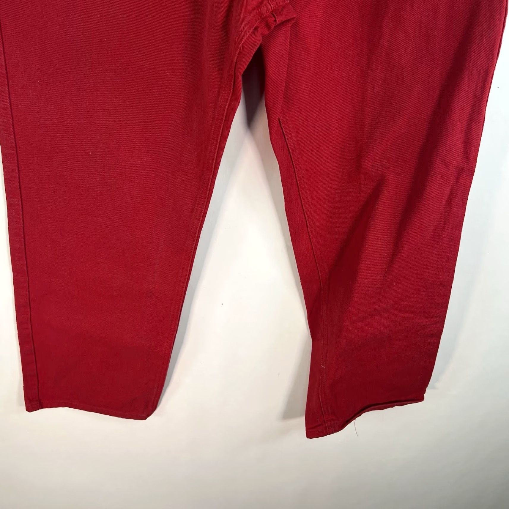 Denime PJ Mark Denim Straight Leg Jeans Men 36X32 Red Size 36 Regular Cotton Denim 5-Pocket Zipper Button Mid Rise Vintage Not Size US 36 / EU 52 - 4 Thumbnail