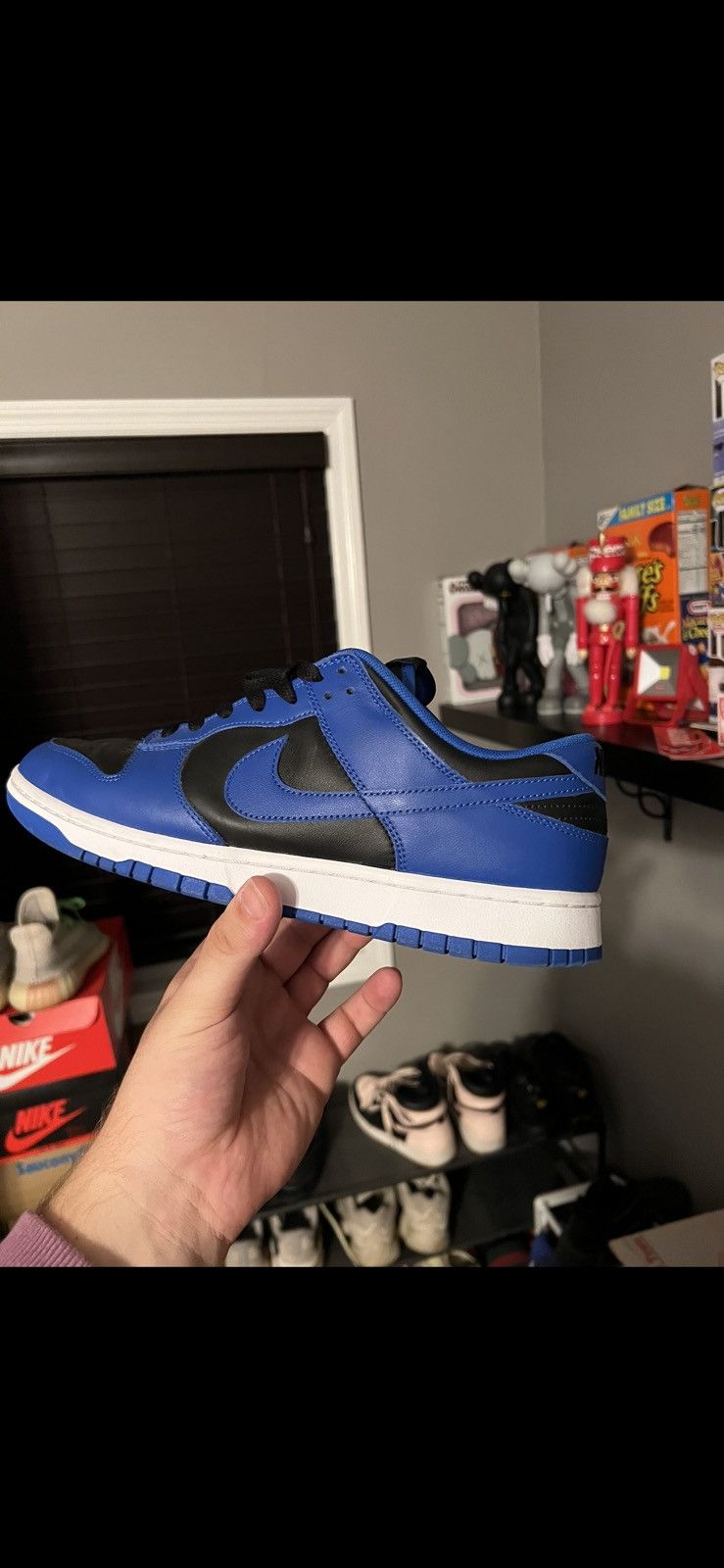 image of Nike Cobalt Dunk Low Shoes in Blue, Men's (Size 12)