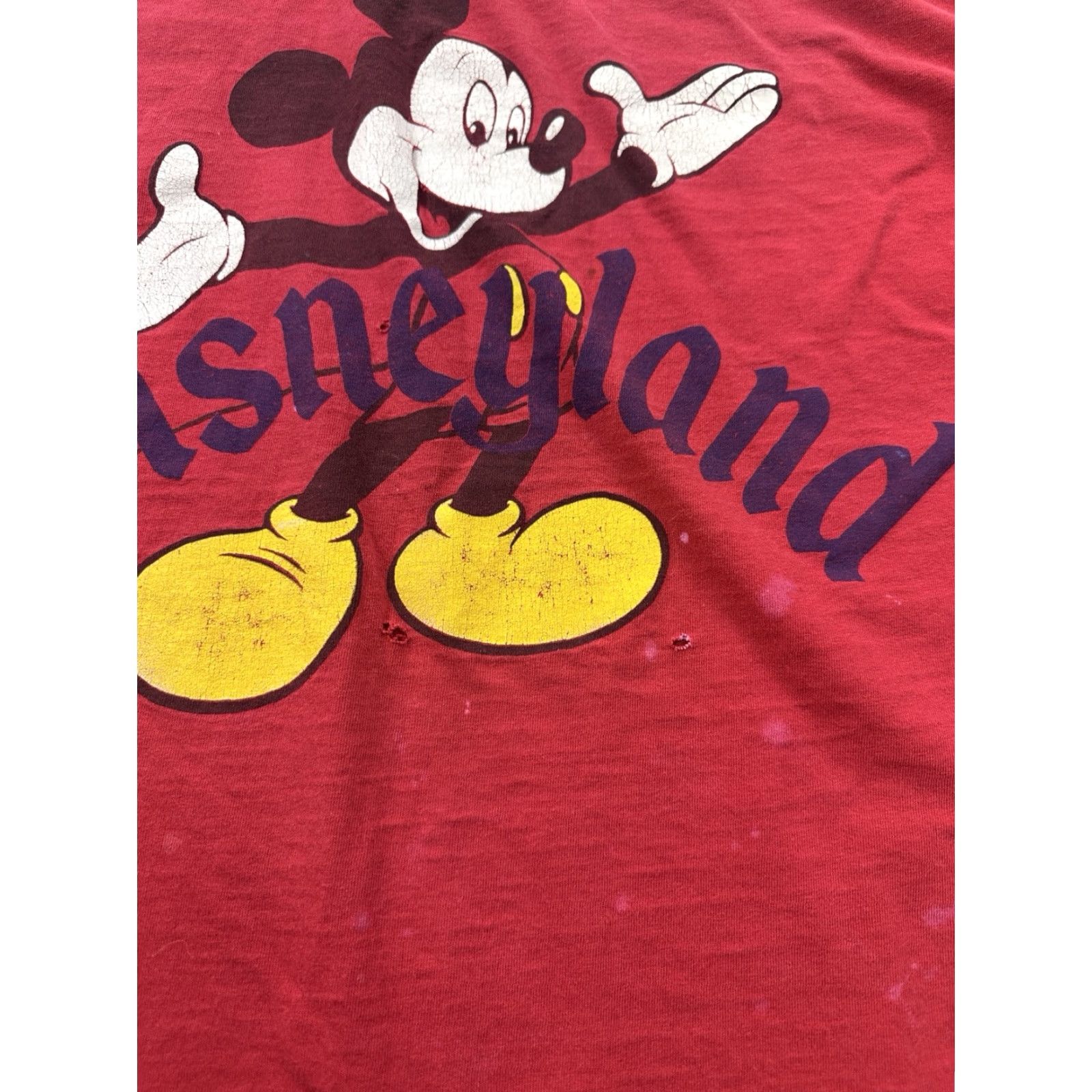 Disney Disney Mickey Mouse Shirt Unisex Adults 2XL Red Crew Neck Short Sleeve T-Shirt Made in USA Size US XXL / EU 58 / 5 - 3 Thumbnail