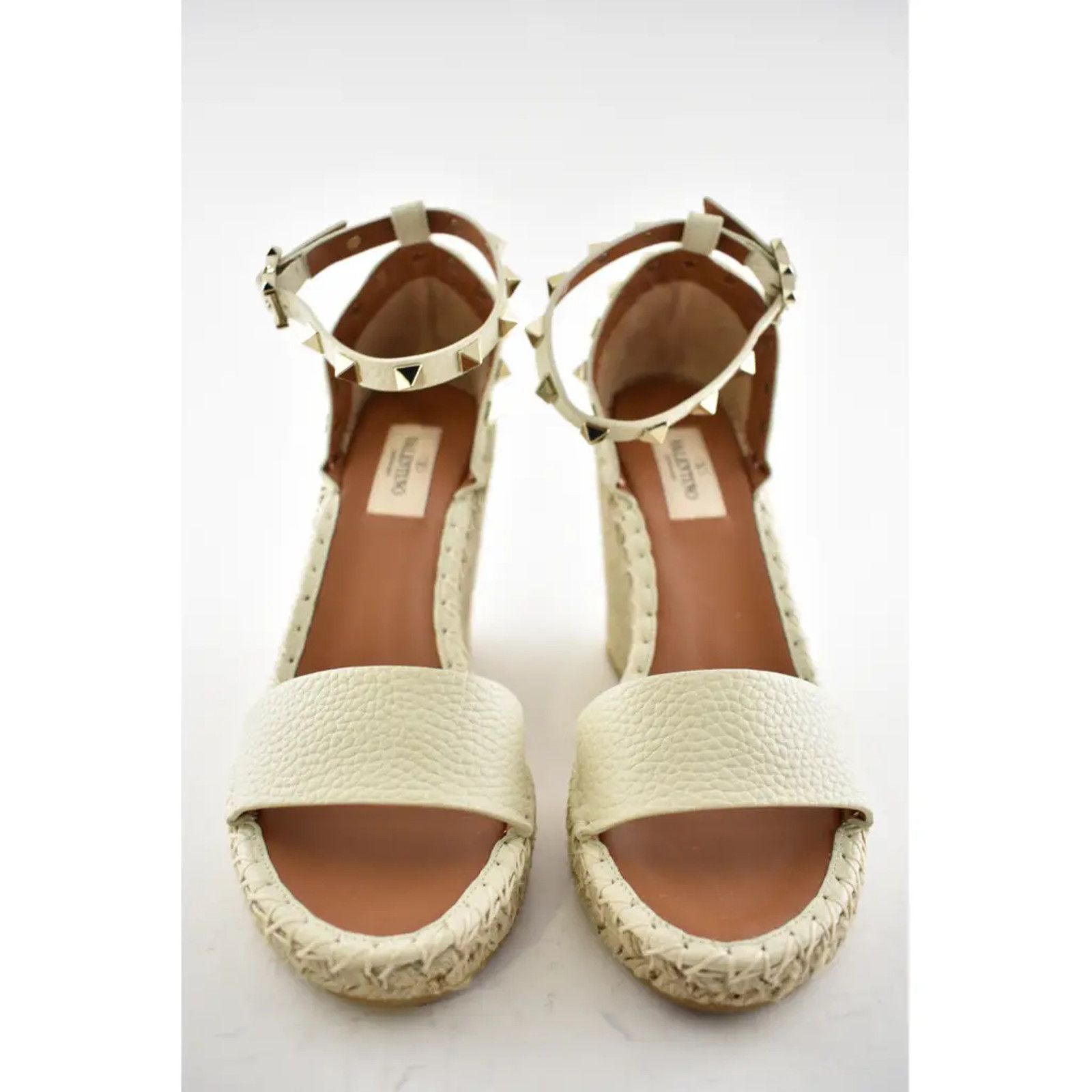Valentino Rockstud Ankle Strap Platform Wedge Sandal Heel 41 Size US 11 / IT 41 - 6 Thumbnail