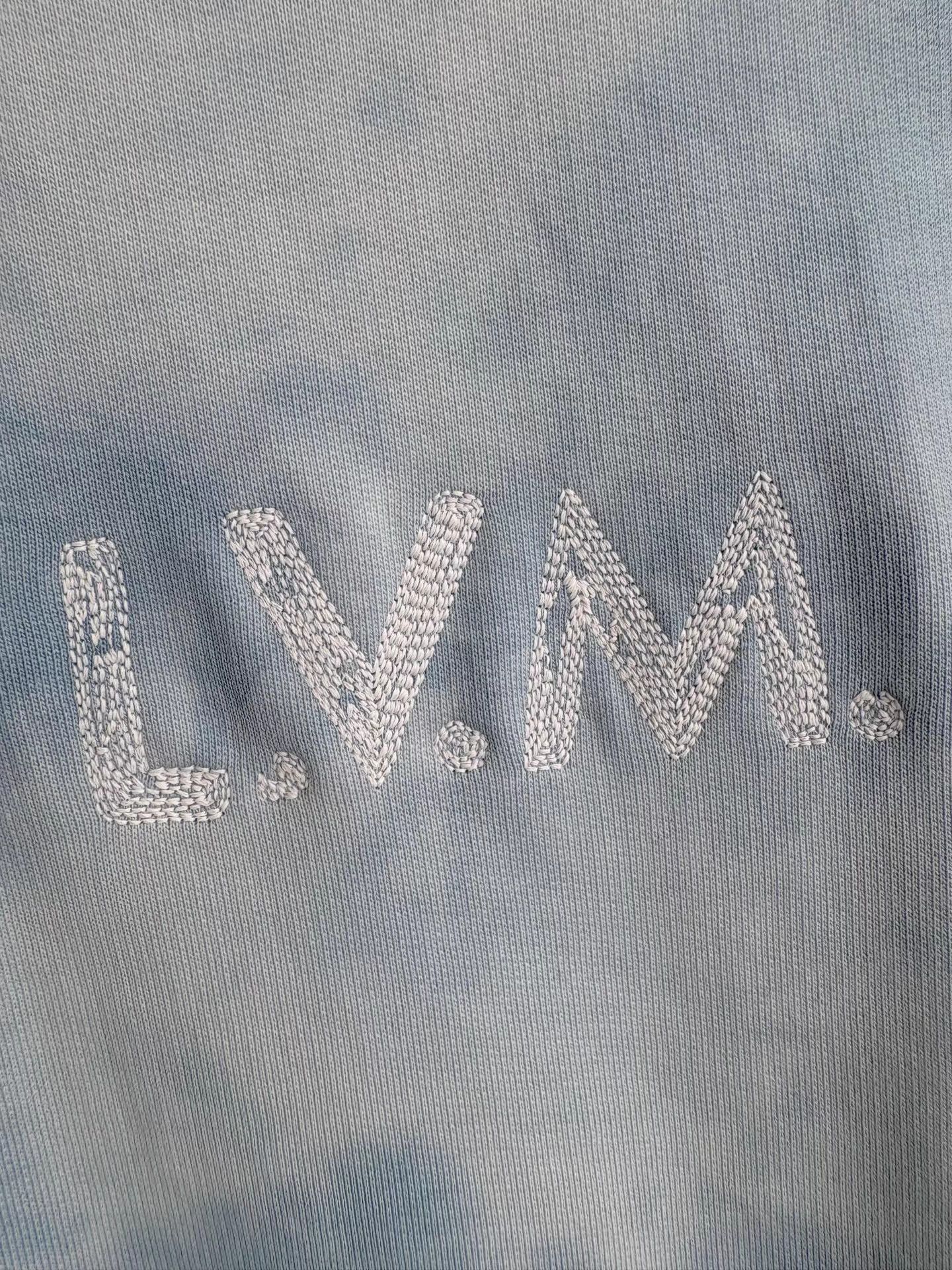 Louis Vuitton LV26 New Blue & White Tie-Dye Embroidered Sweatshirt Size US M / EU 48-50 / 2 - 3 Thumbnail