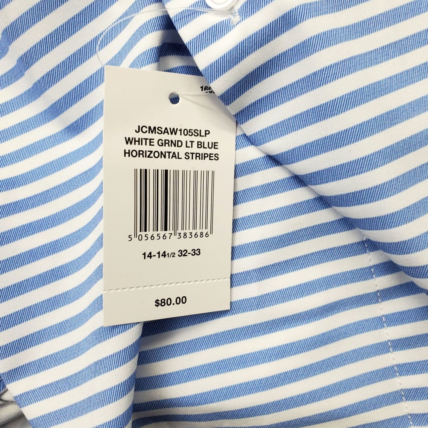 Vintage Michael Strahan Dress Shirt Mens S Blue Striped 4-Way Stretch Collared Button-Up Shirt Size 36R - 7 Thumbnail