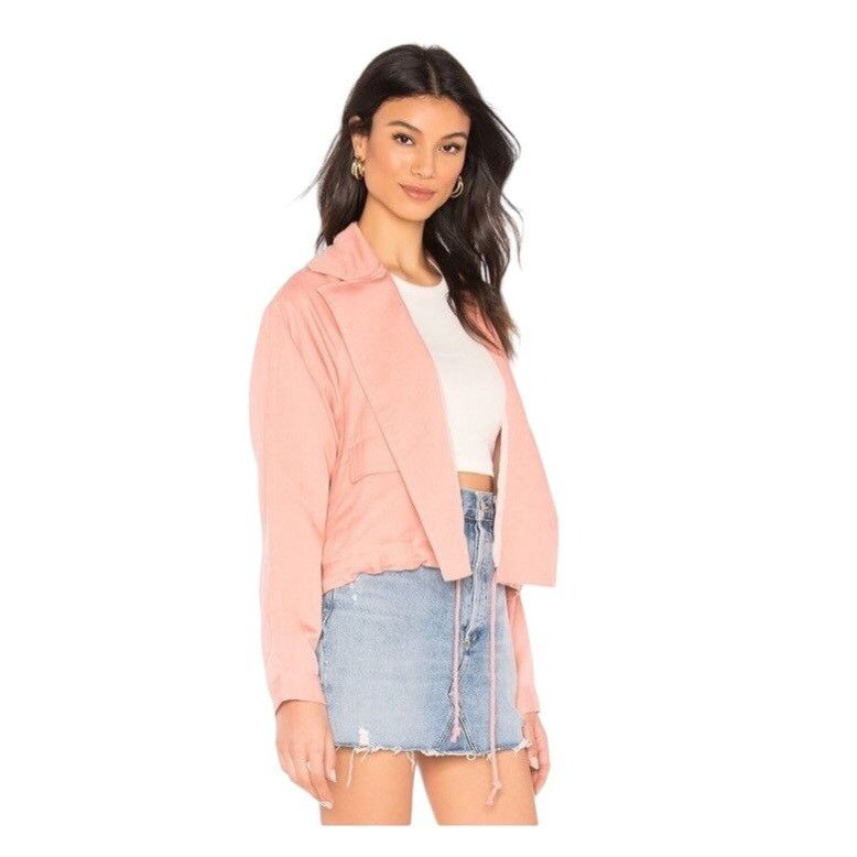 REVOLVE Tularosa Arya Pink Jacket Tencel & Linen Blend Size XS / US 0-2 / IT 36-38 - 3 Thumbnail