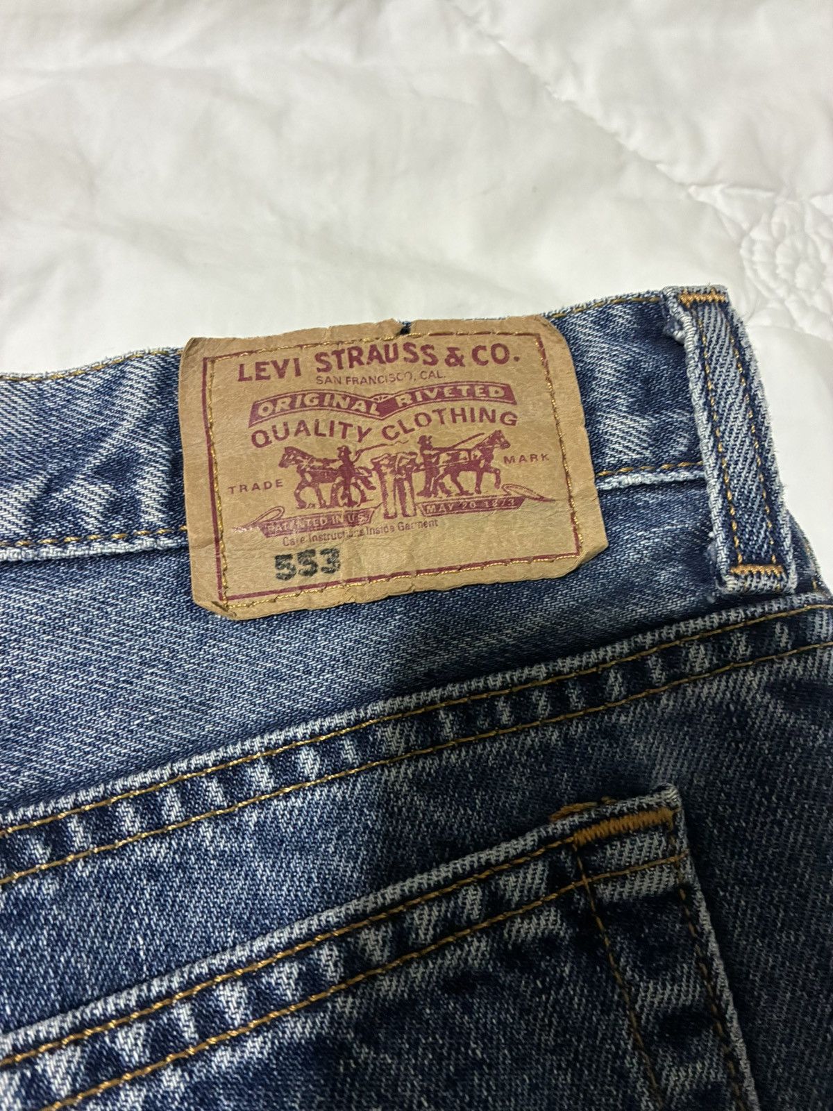 Other Vintage Levi's 553 Blue Jeans Insert Size W32 L32 Rigid Size US 32 / EU 48 - 6 Thumbnail