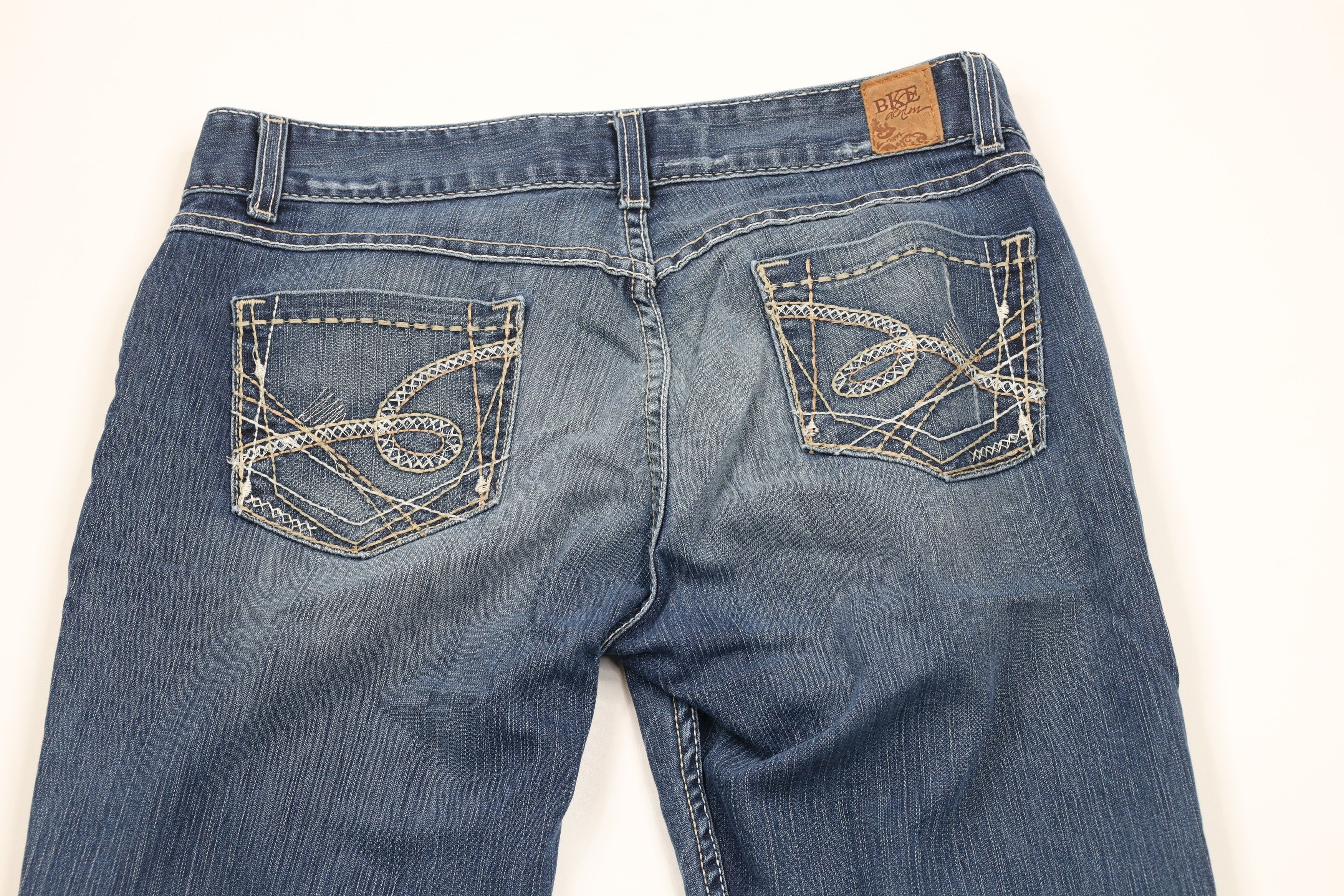 Vintage Buckle BKE Thick Stitch Stretch Culture Wide Leg Denim Jeans Size 32" / US 10 / IT 46 - 10 Thumbnail