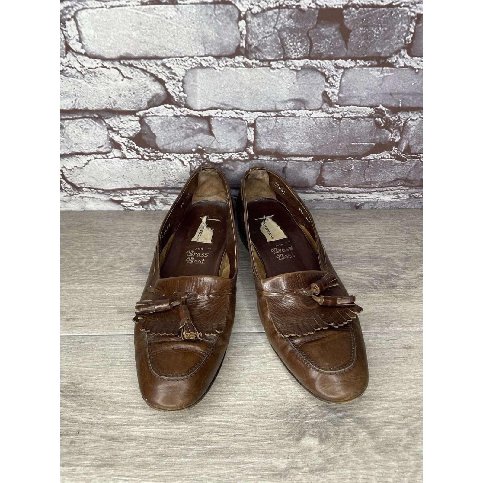 Moreschi Moreschi Brass Boot Brown Leather VTG Tassel Loafer Dress Sh Size US 8.5 / EU 41-42 - 11 Thumbnail