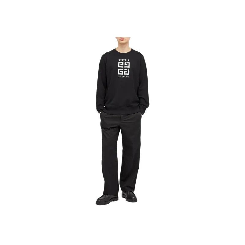 Givenchy o1srvl11e0625 Logo Printed Crewneck Sweatshirt in Black Size US S / EU 44-46 / 1 - 7 Thumbnail