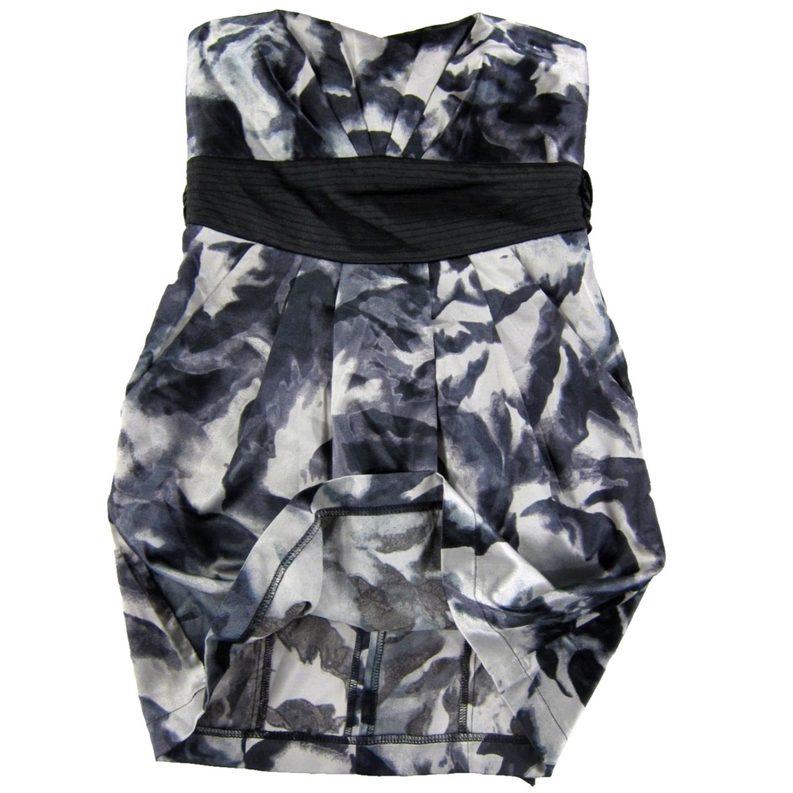 Vintage VINTAGE Trixxi Dress Women XS Mini Strapless Black Tie Dye Pockets Vintage 80s 90s Shorts Slit? Size XS / US 0-2 / IT 36-38 - 6 Thumbnail