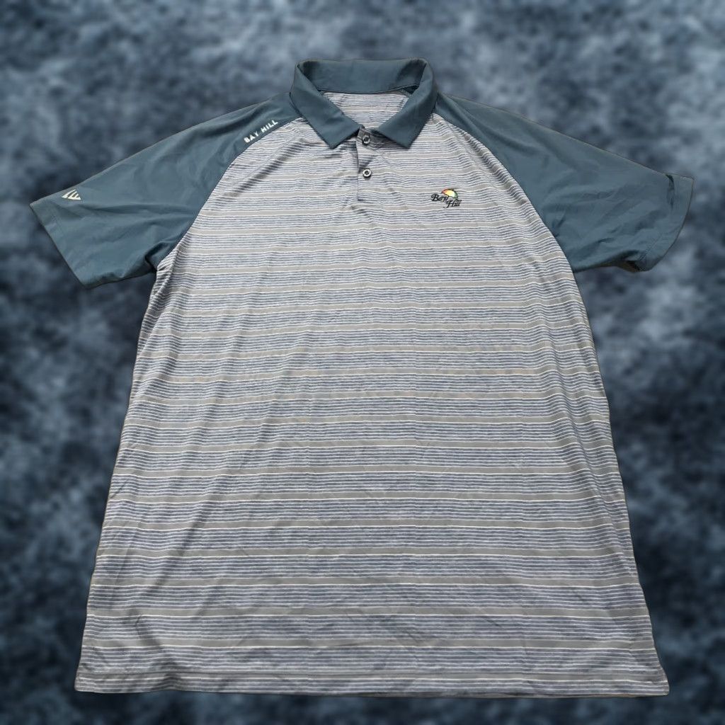 Vintage Levelwear Bay Hill Golf Polo Shirt Mens L Blue Gray Stretch Arnold Palmer Polo Shirt Size US L / EU 52-54 / 3 - 1 Thumbnail