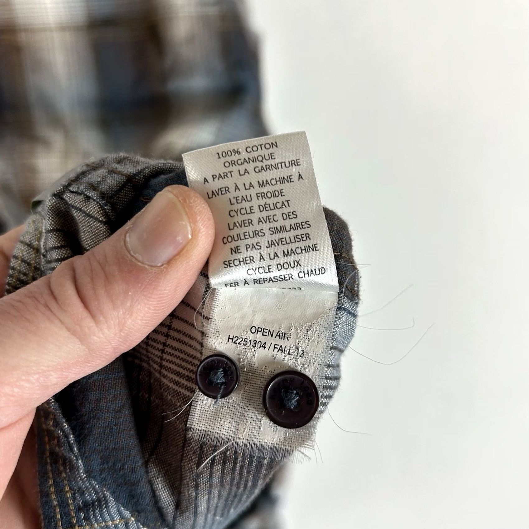 Vintage Horny Toad Shirt Mens XL Plaid Long Sleeve Button-Up Collared Casual Brown Blue Knit 100% Cotton Size US XL / EU 56 / 4 - 5 Thumbnail