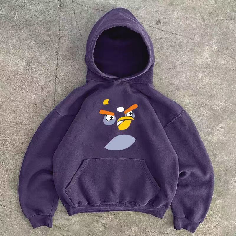 Japanese Brand × Vintage Purple Vintage Cartoon Bird Print Hoodie Size US L / EU 52-54 / 3 - 1 Thumbnail