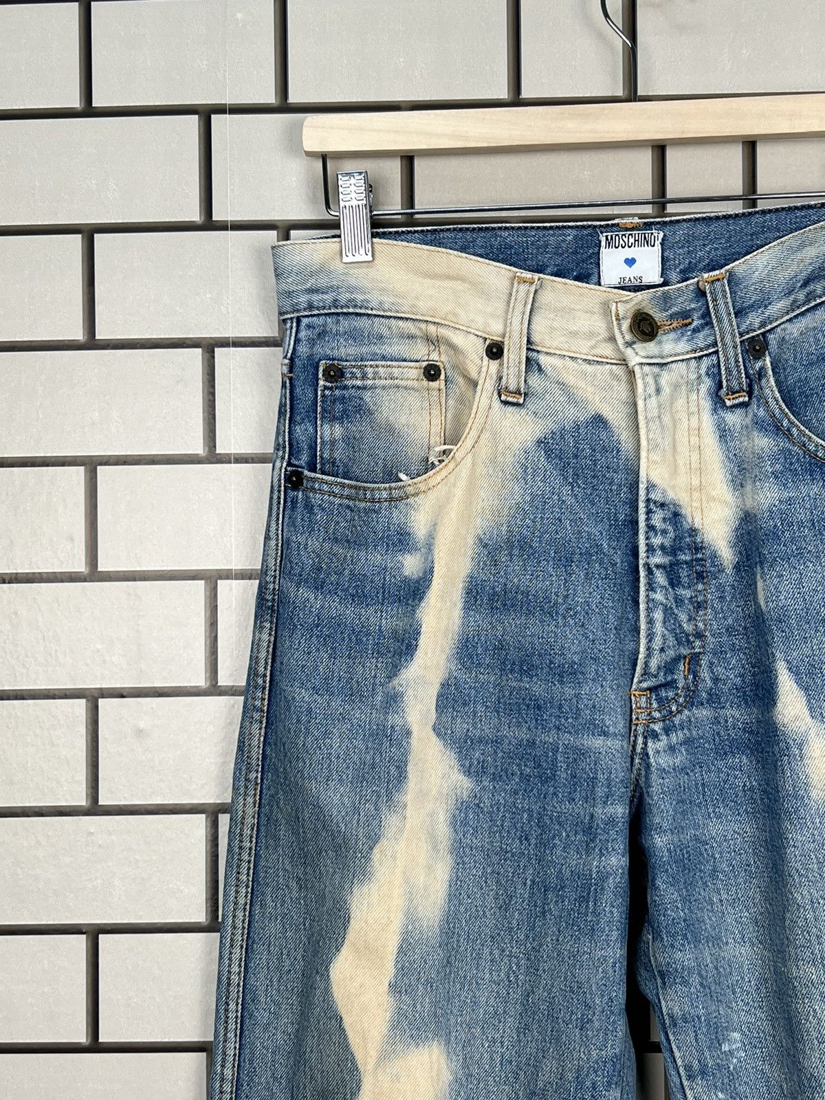Moschino × Vintage Moschino Acid Wash Vintage Jeans Pants Size US 30 / EU 46 - 4 Thumbnail