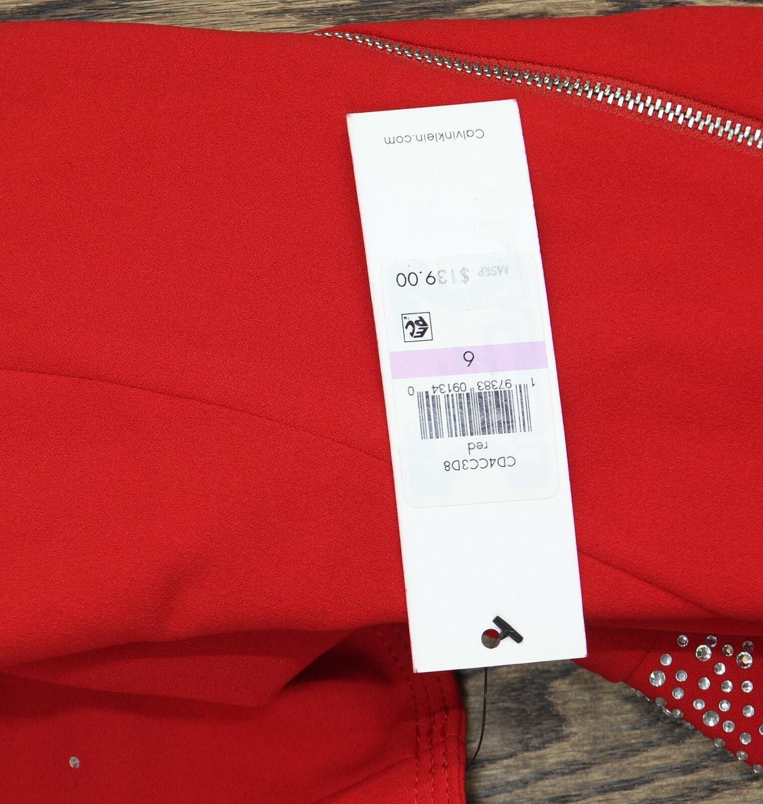 Calvin Klein Calvin Klein Bell Sleeve Back Zip Dress Cd4cc3d8 Red 6 Size M / US 6-8 / IT 42-44 - 3 Thumbnail