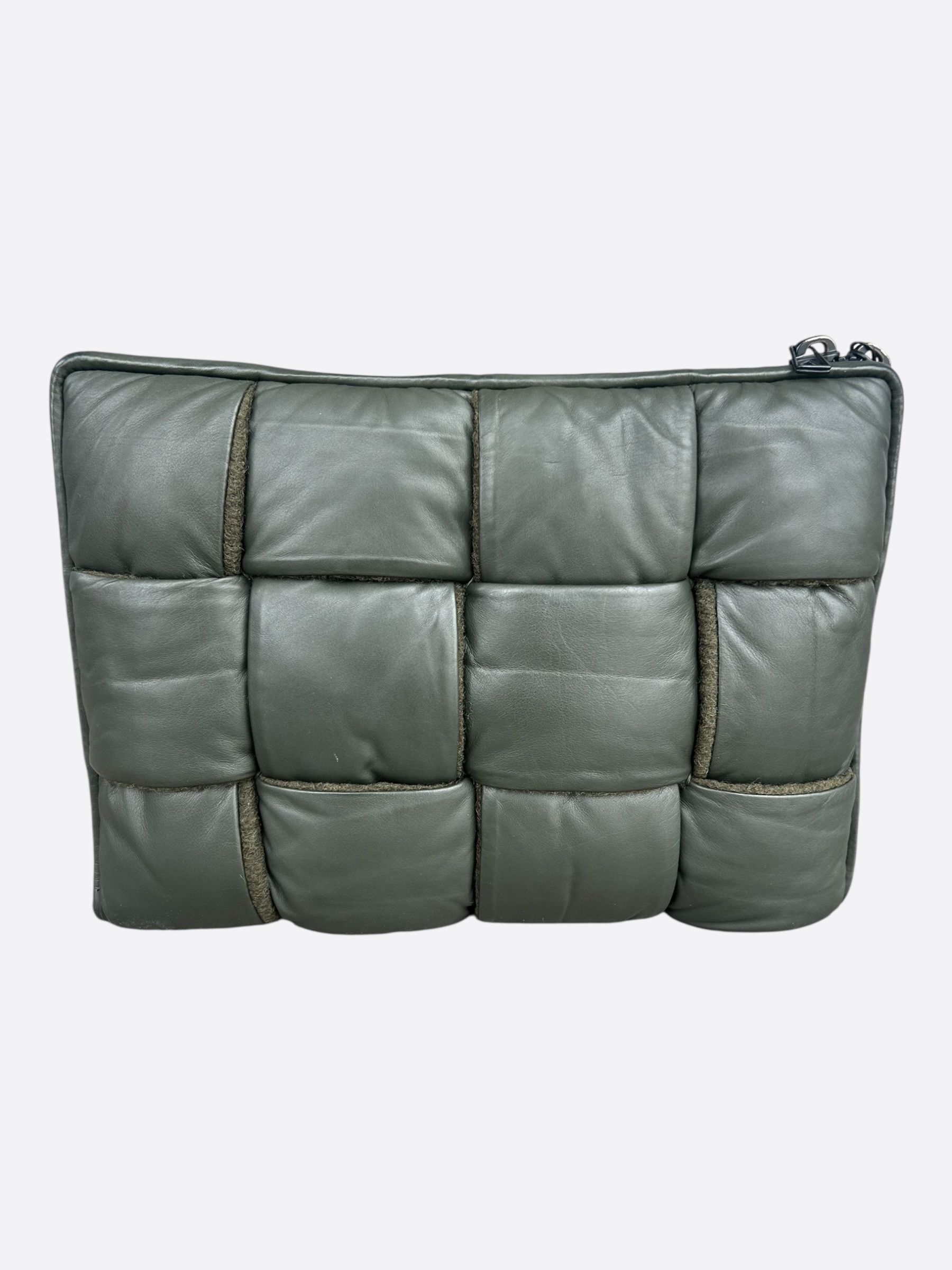 Bottega Veneta Bottega Veneta Green Intrecciato Padded Cassette Clutch Size ONE SIZE - 3 Thumbnail