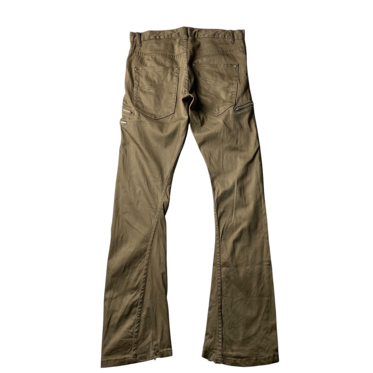 If Six Was Nine × Japanese Brand × Le Grande Bleu (L.G.B.) 🇯🇵 BIKE STAR SPIRAL CUT FLARE CARGO PANTS Size US 30 / EU 46 - 2 Thumbnail