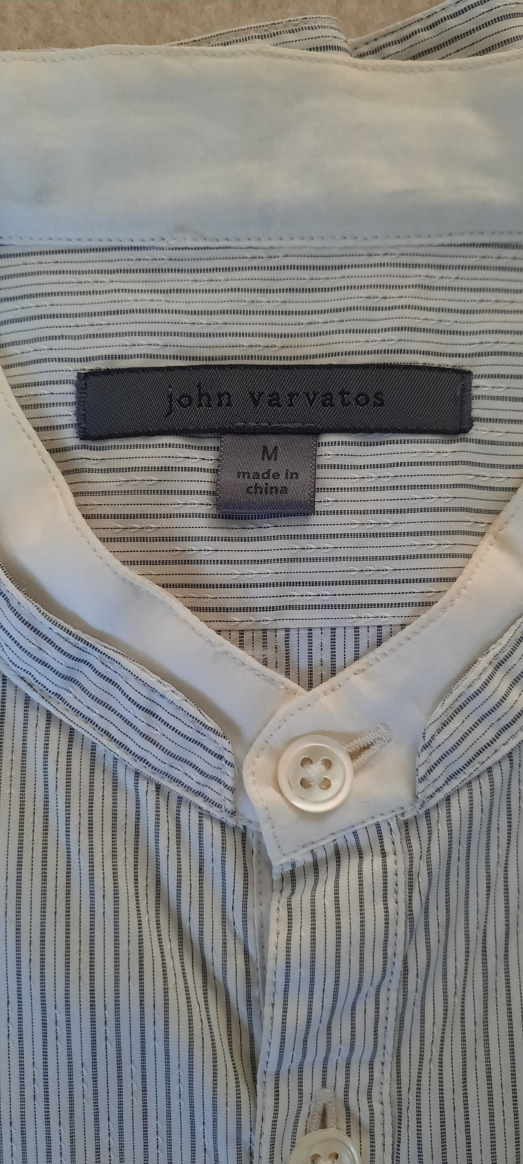 John Varvatos JOHN VARVATOS Men's Long-Sleeved Shirt, White Gray Striped M Size US M / EU 48-50 / 2 - 1 Thumbnail