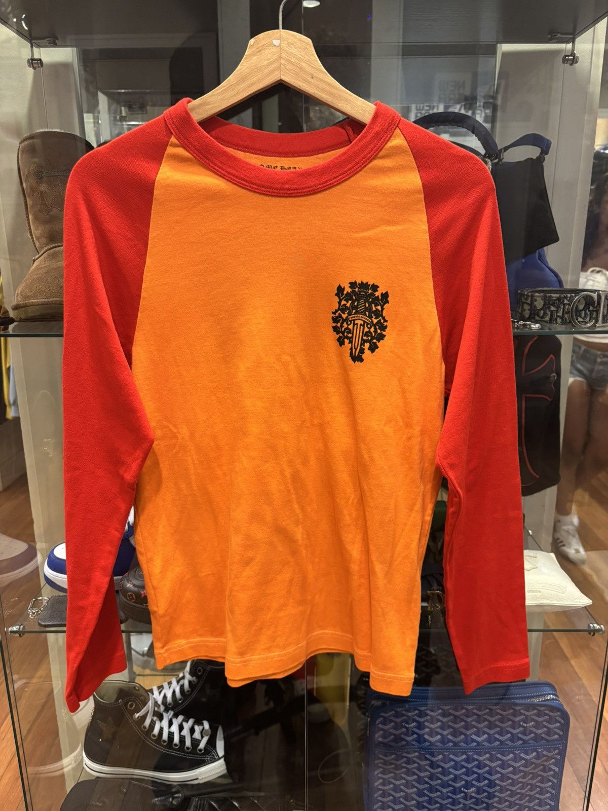 送料無料♪【CHROME HEARTS】VINE DAGGER BASEBALL SHIRT chrome hearts vine dagger t shirt orange black | eBay