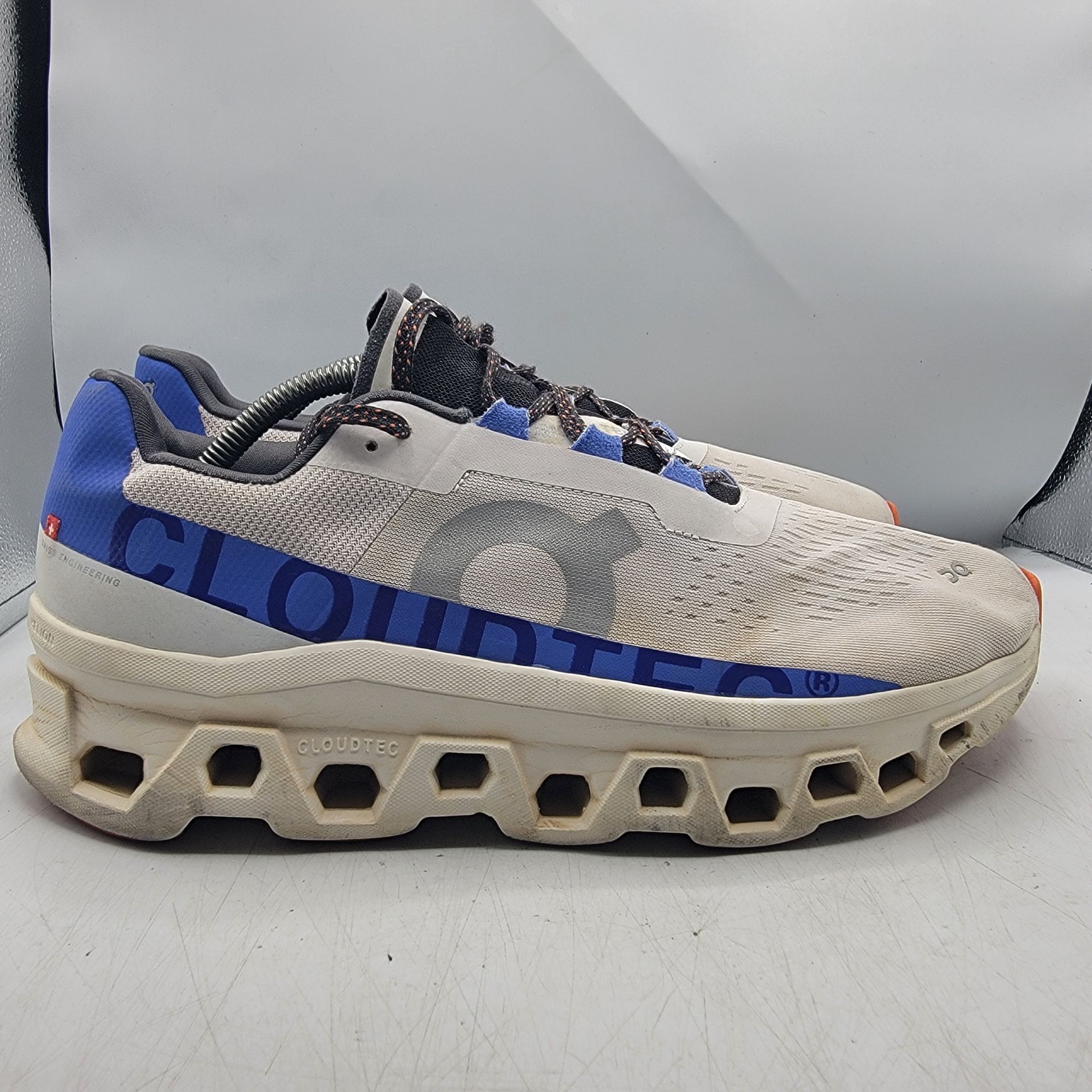 On On Running Cloudmonster Mens 12 Frost Cobalt Athletic Shoes Size US 12 / EU 45 - 12 Thumbnail