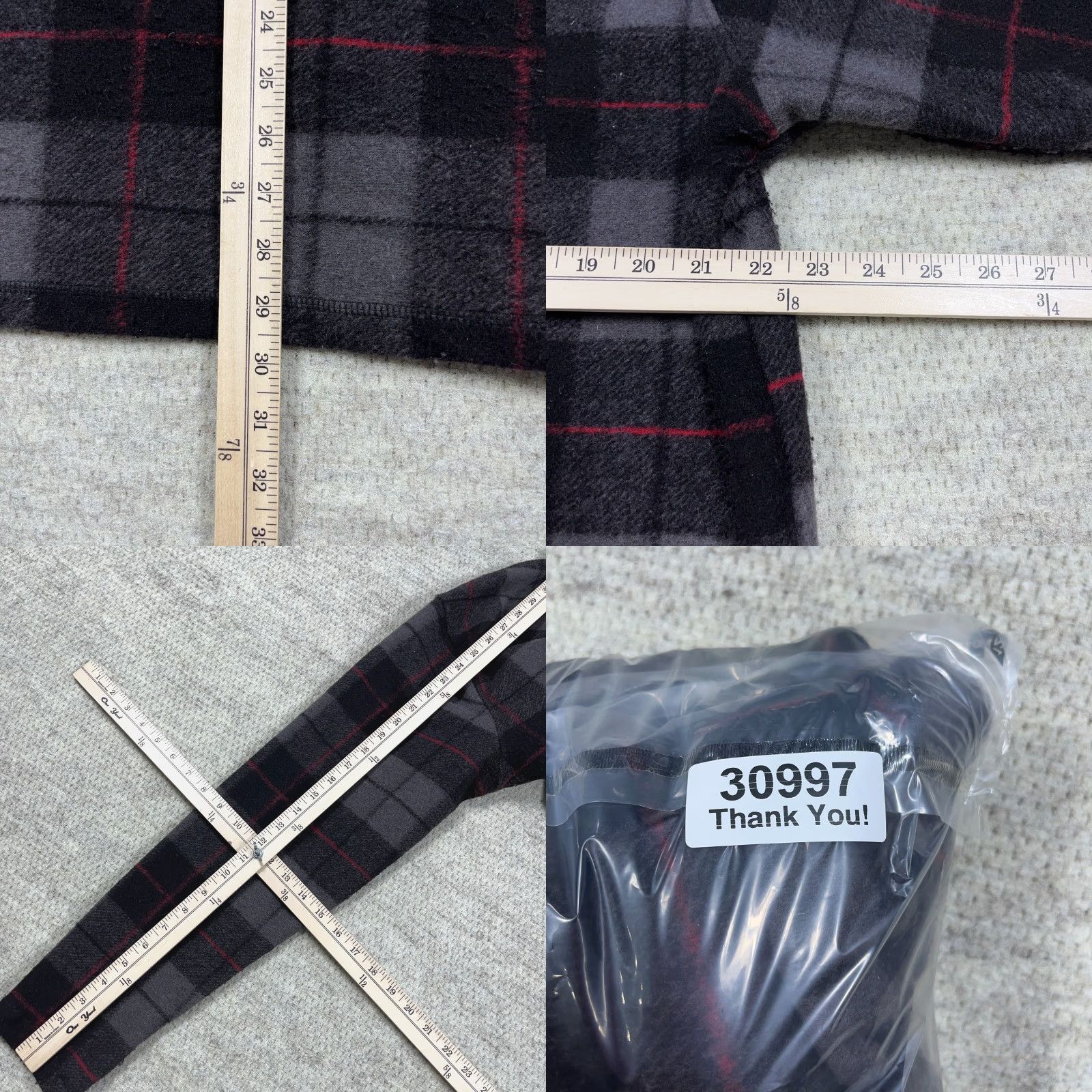 Vintage John Wayne Sweater Men Large Black Plaid Pullover Quarter Zip Sweatshirt Size US L / EU 52-54 / 3 - 8 Thumbnail