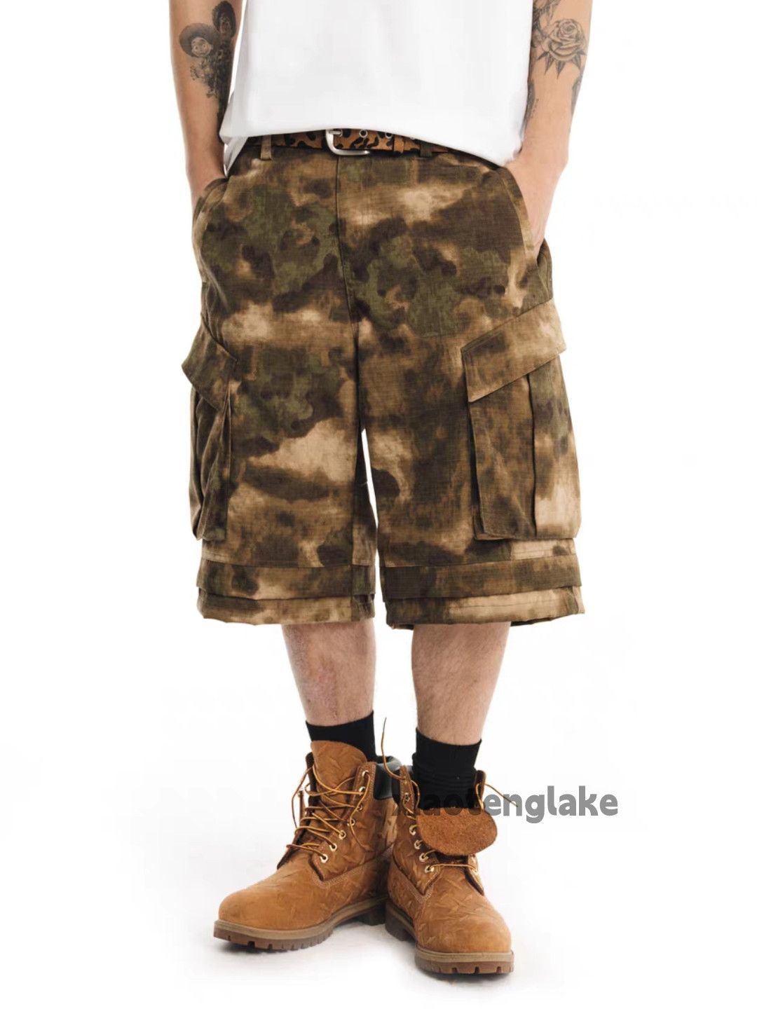 Designer × Japanese Brand × Vintage Utility outdoor workwear tie dye military camo pants Size US 34 / EU 50 - 9 Thumbnail