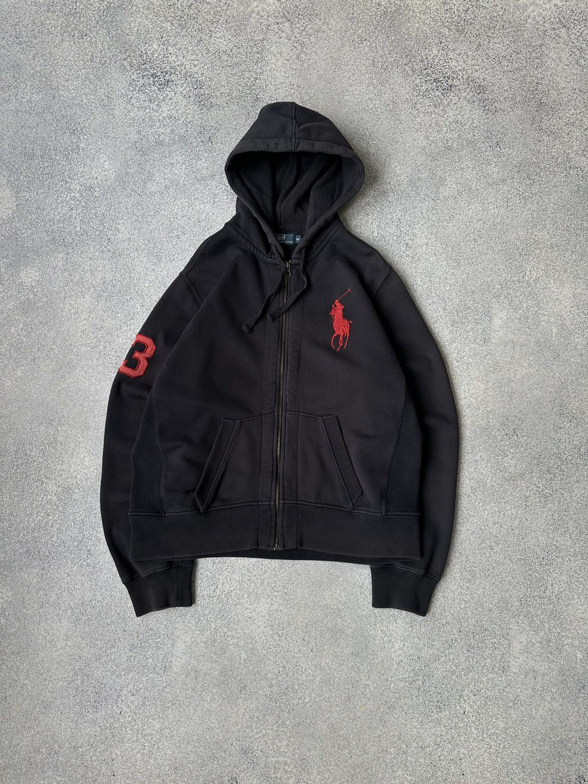 Polo Ralph Lauren × Vintage Vintage Polo Ralph Lauren Club Big Horse Zip Hoodie Size US M / EU 48-50 / 2 - 5 Thumbnail