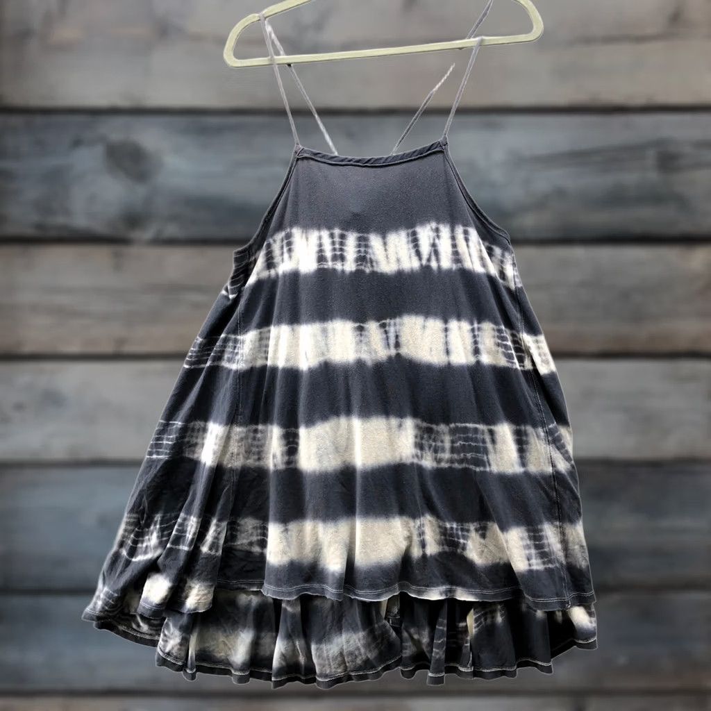 Free People Free People We The Free Dress Womens S Blue Tie Dye Seashell Cami Tunic Tie Strap Size S / US 4 / IT 40 - 1 Thumbnail