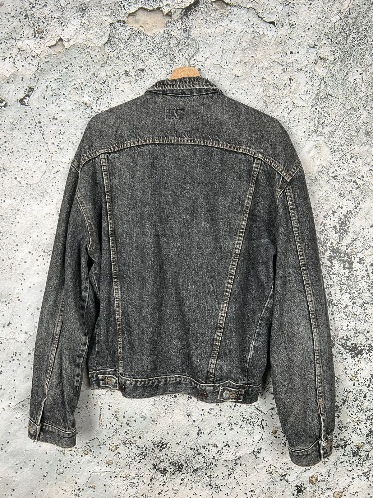 Lee Vintage Lee Riders Washed Black Denim Trucker 90s Size US L / EU 52-54 / 3 - 4 Thumbnail