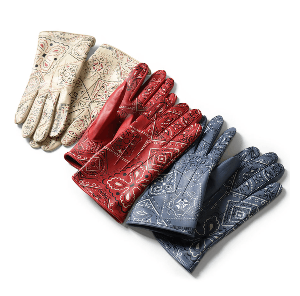 Kapital Leather COOKIE bandana glove Size ONE SIZE - 4 Thumbnail