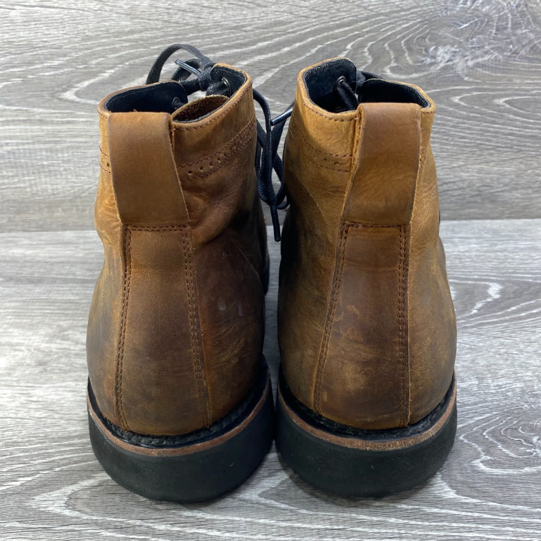 Vibram Broken Homme Mens 12 Brown Leather Tydus Boot Lace Up Vibram Gumlite Sole USA - Boot - Leather - Brown - 12 - Mens Size US 12 / EU 45 - 6 Thumbnail