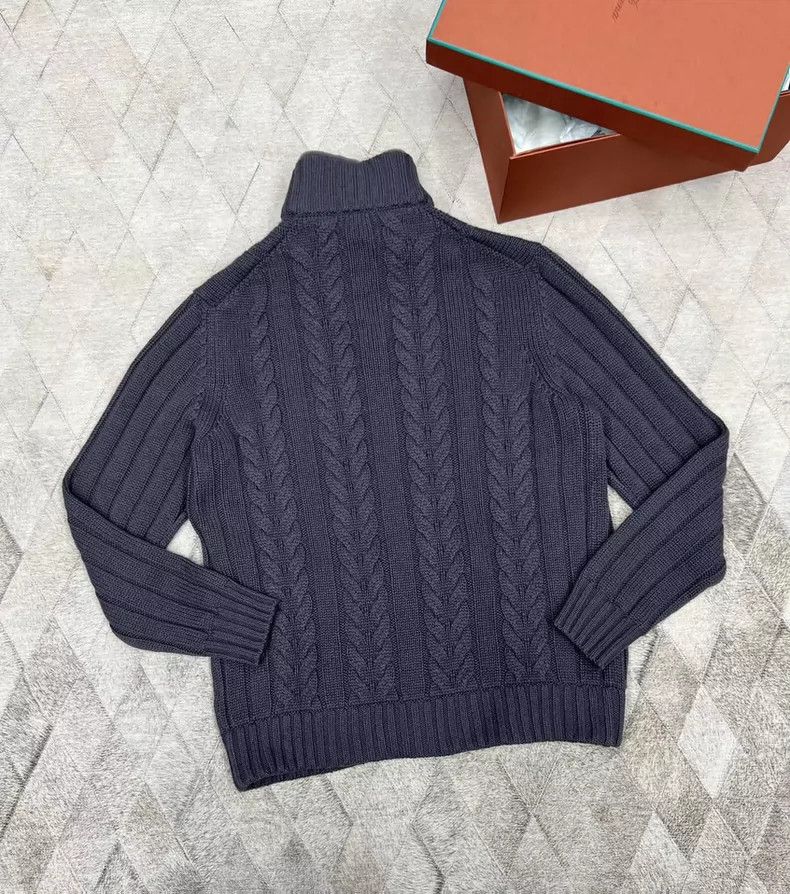 Loro Piana LORO PIANA Luo Ma Mao Knitted Pilot Jacket Size US L / EU 52-54 / 3 - 6 Thumbnail