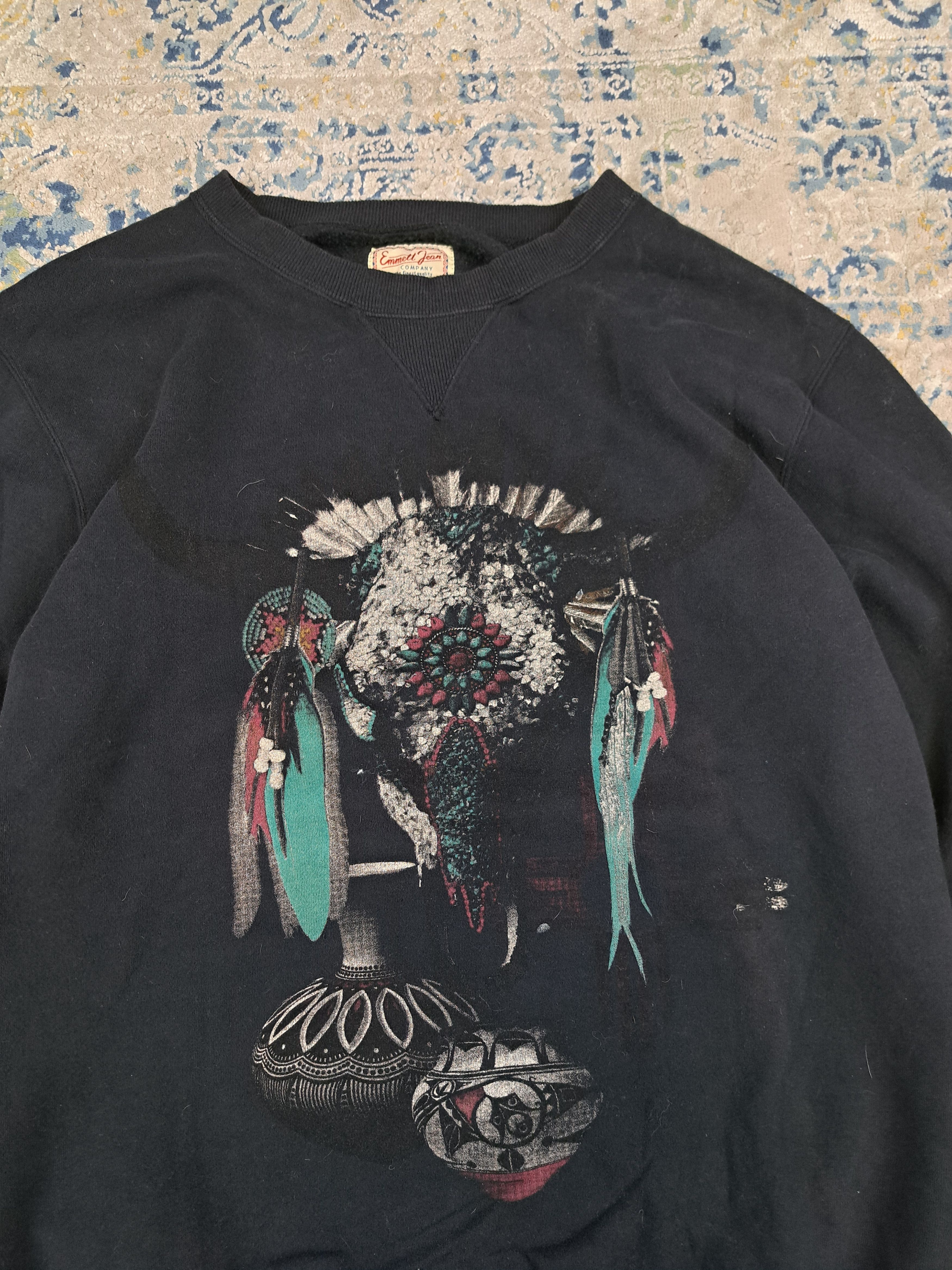 Emmett Emmett Jean Native Print Sweatshirt Avant Garde Size US L / EU 52-54 / 3 - 2 Thumbnail