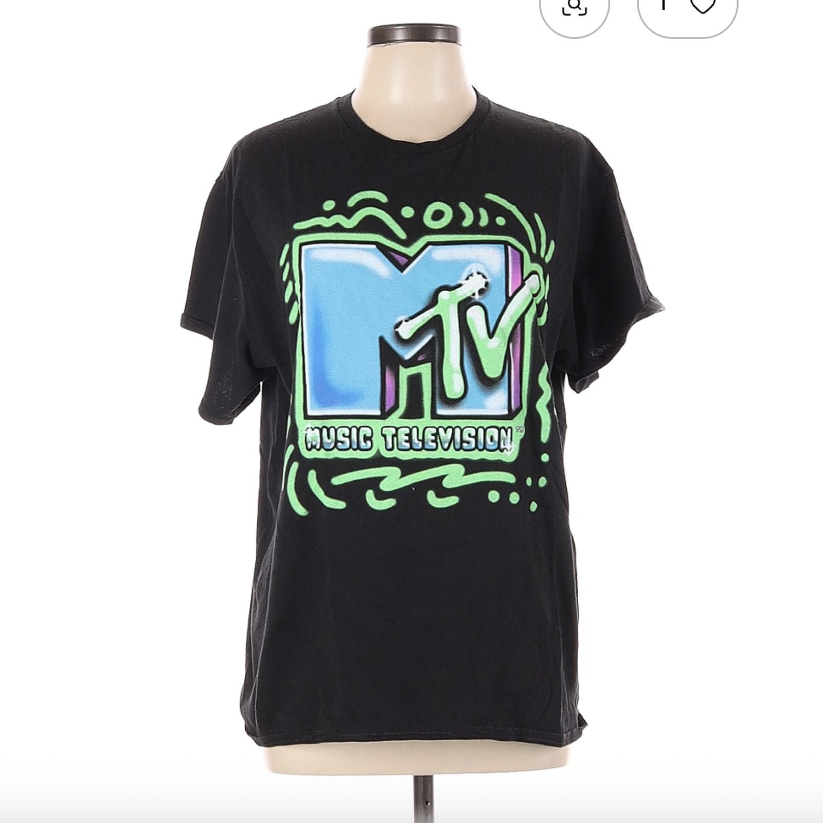 Mtv MTV Black Short Sleeve T-Shirt Size L Size L / US 10 / IT 46 - 1 Thumbnail