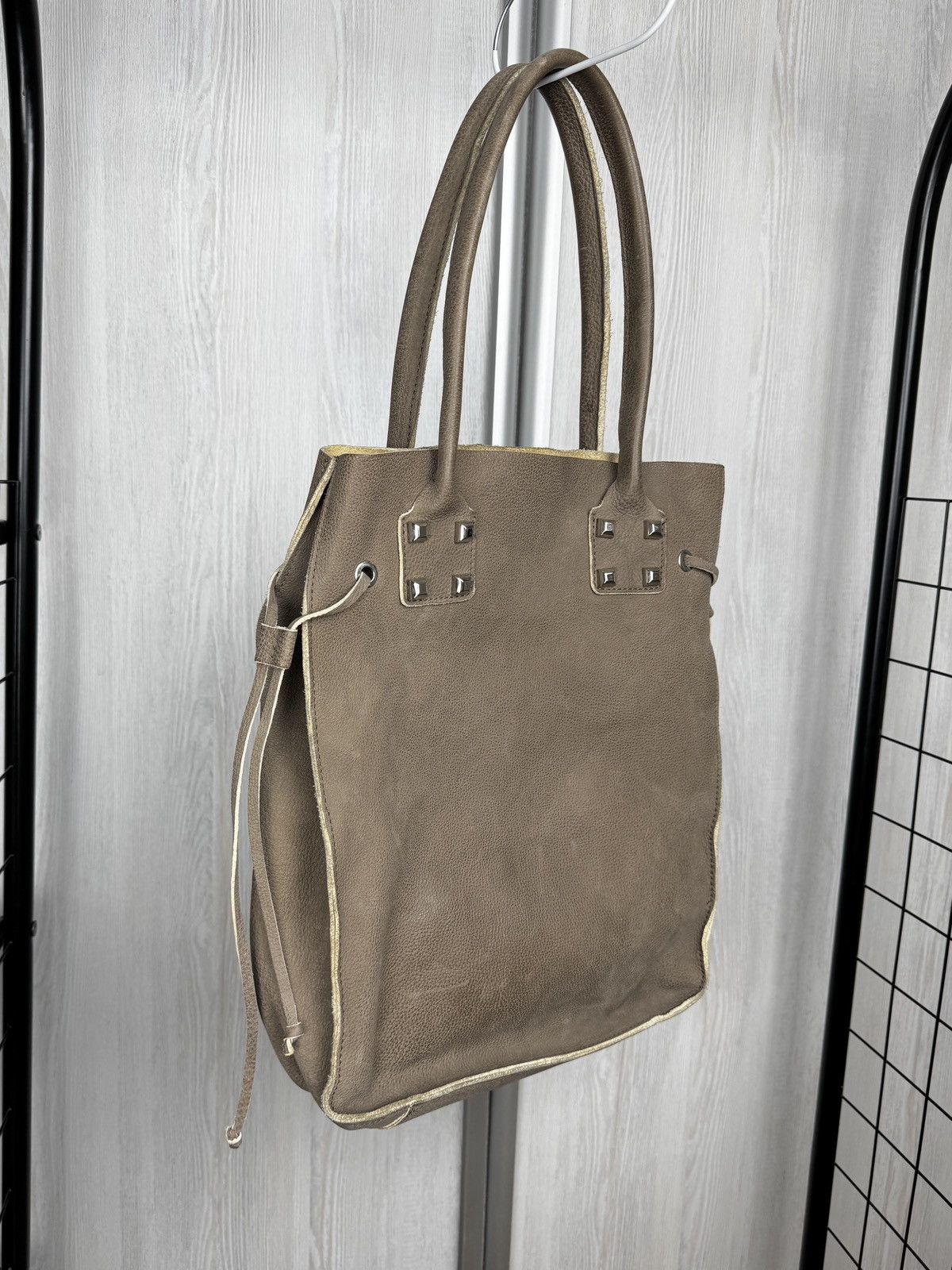Orciani Orciani beige/grey soft leather tote bag Size ONE SIZE - 6 Thumbnail